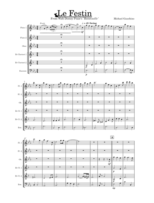 Le Festin – Michael Giacchino - Wind Ensemble