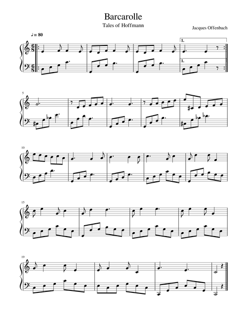 Barcarolle – Jacques Offenbach
