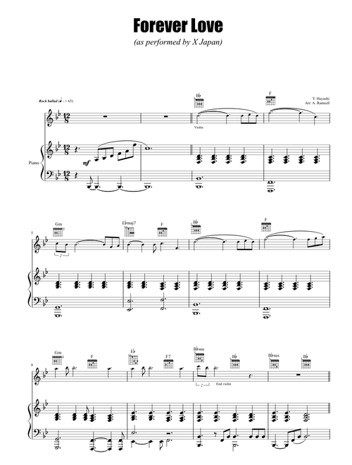 X Japan Ballad Collection sheet music by atomadde | Play, print