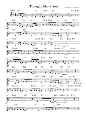 Play Official version of I Thought about You Sheet Music by