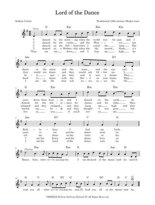 Lord of the Dance — Traditional & Sydney Carter