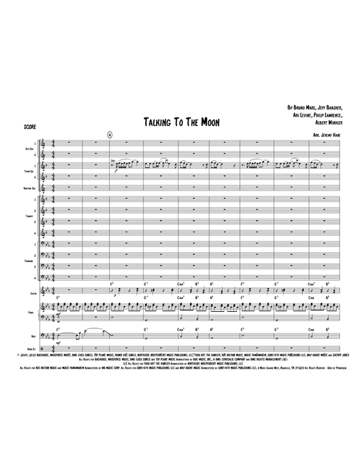 Talking To The Moon (Arr. Jeremy Kane) - Bruno Mars (Large Ensemble)