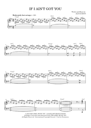 Play Official version of If I Ain't Got You Sheet Music by