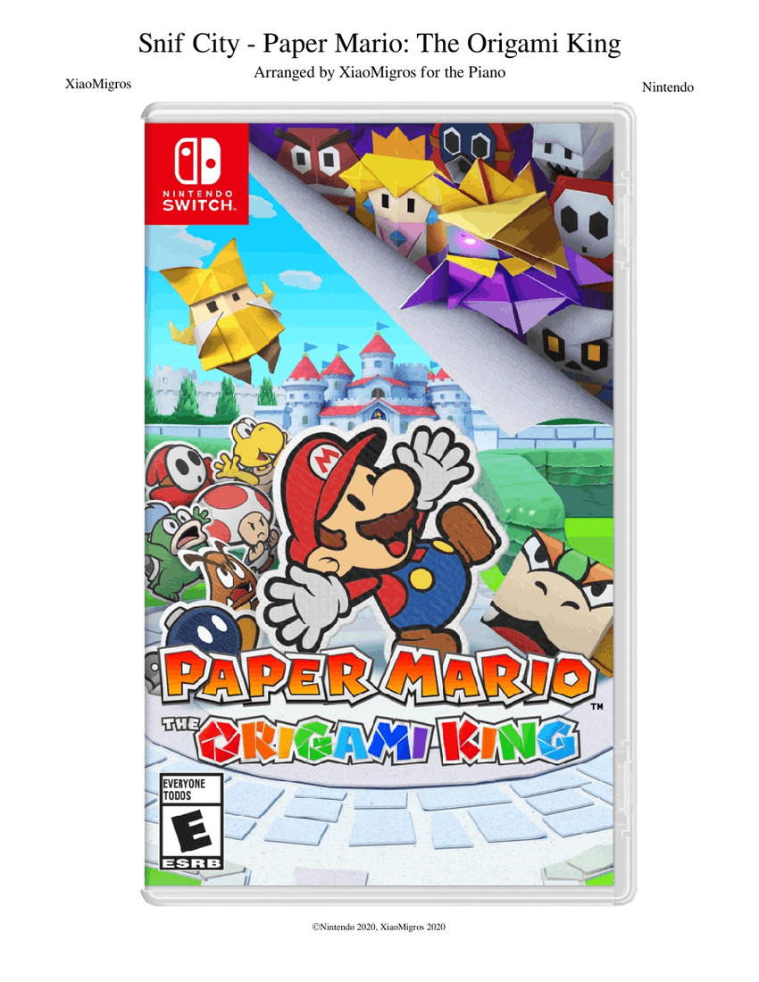Snif City Paper Mario The Origami King Sheet music for Piano (Solo