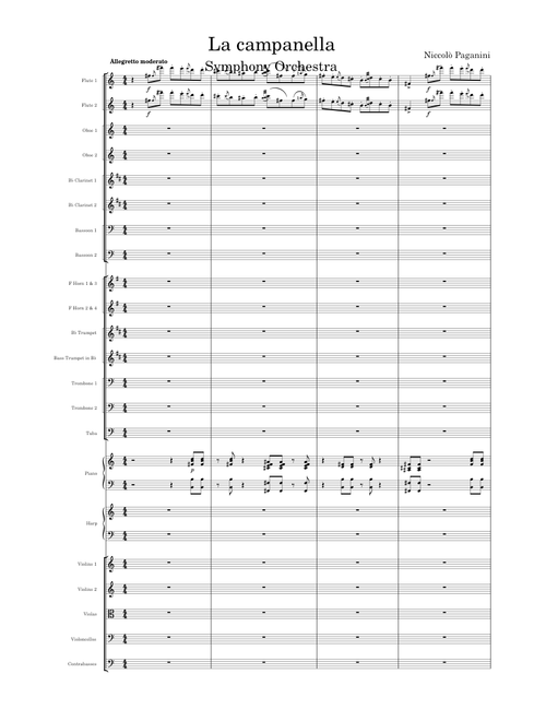 Violin Concerto No 2, op. 7 (La Campanella) – Niccolò Paganini La Campanella (Niccolò Paganini) Violin Concerto No 2, op. 7