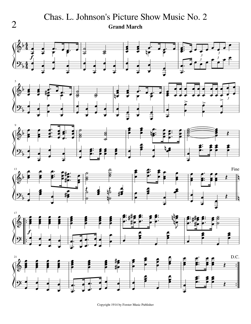 Grand March (1914) Sheet Music for Piano (Solo) | MuseScore.com
