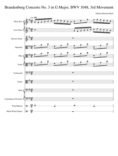 Brandenburg Concerto No. 3 in G Major, BWV 1048, 3rd Movement