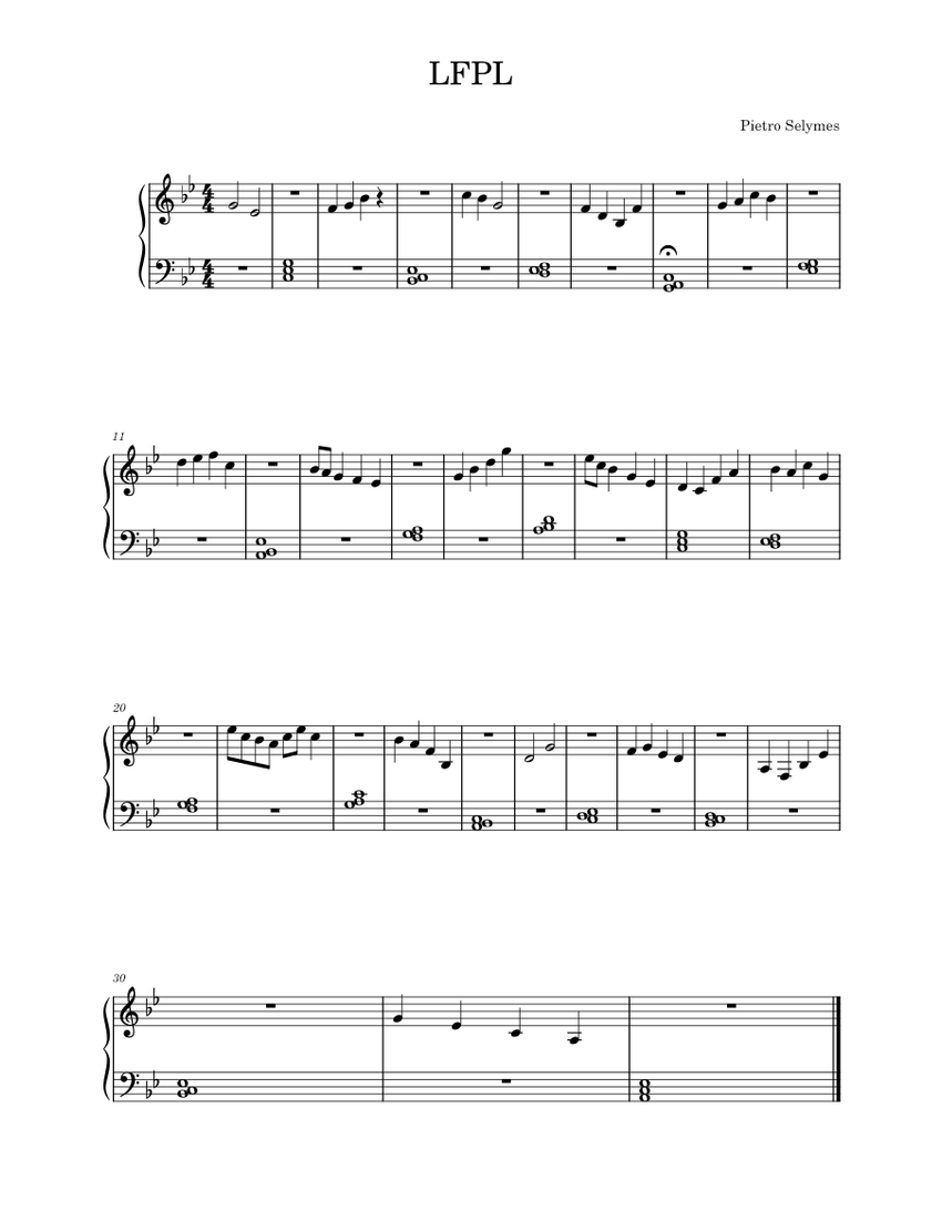 LFPL Sheet music for Piano (Solo) Easy