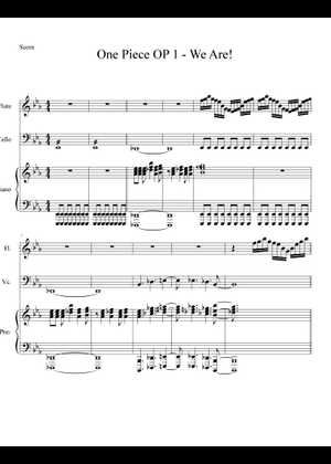 One Piece Opening 1 Sheet Music for Flute (Solo) | MuseScore.com