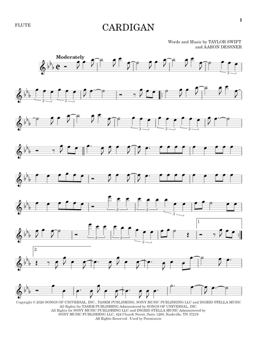 cardigan - Taylor Swift (Flute Solo)