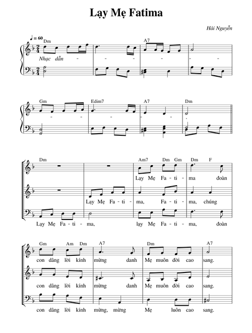 Lạy Mẹ Fatima - Hải Nguyễn