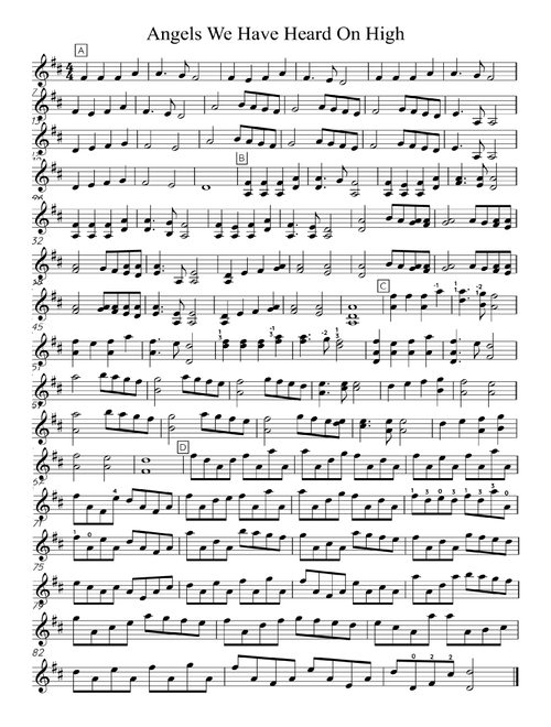 Angels We Have Heard On High - Solo Violin (Arr. Hannah Strickand) - Traditional Christmas Tune (Violin Solo)