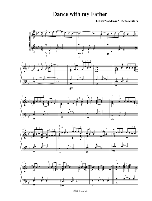 Dance With My Father (Arr. Thomas Jancso) - Luther Vandross (Piano Solo)