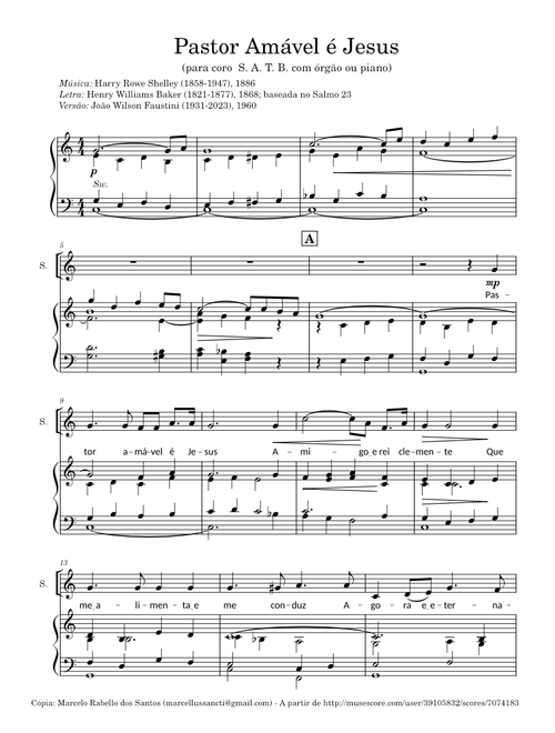 Pastor Amável É Jesus – Harry Rowe Shelley