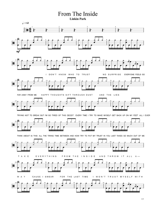 From The Inside (Arr. Cyril Mayer) - Linkin Park (Drums)