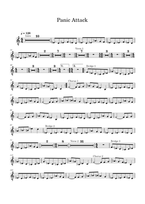 Play Official version of Panic attack Sheet Music by Dream Theater