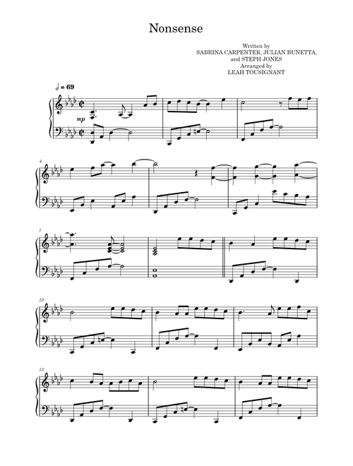 Nonsense – Sabrina Carpenter (Sample)