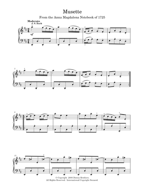 Musette In D Major, BWV App. 126 - Johann Sebastian Bach (Piano Solo)