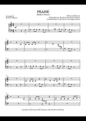 Play Official version of Praise Sheet Music by Elevation Worship for ...