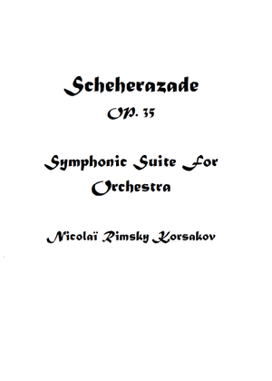 Rimsky-Korsakov - Scheherazade : II. The Kalandar Prince Sheet