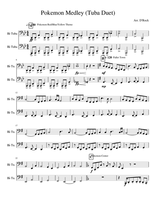 Pokemon Medley Tuba Duet