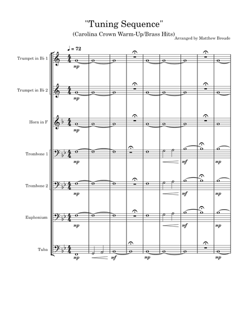 Tuning Sequence – Carolina Crown