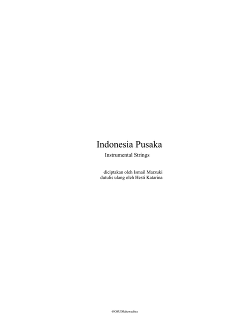 Indonesia Pusaka - Strings Quartet