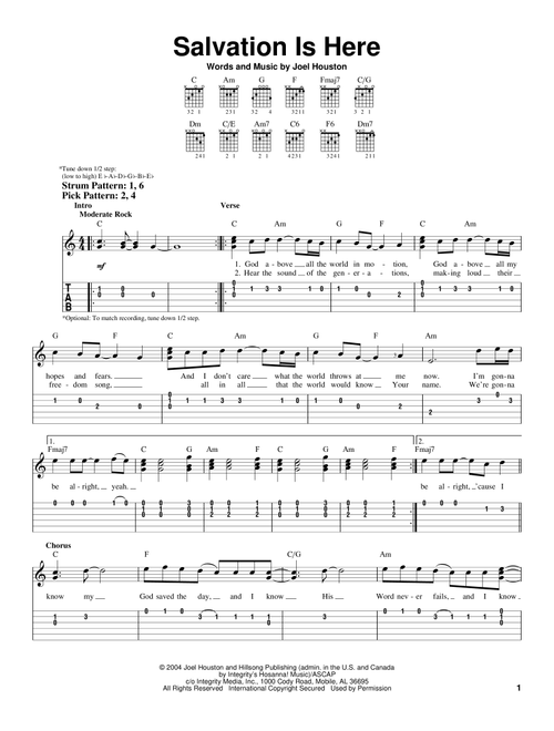 Salvation Is Here - Lincoln Brewster (Easy Guitar with TAB)