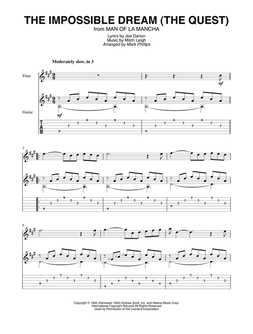 The Impossible Dream (Arr. Mark Phillips) - Mitch Leigh (Instrumental Duet)