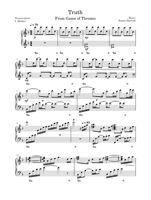 Game of Thrones - Truth – Ramin Djawadi
