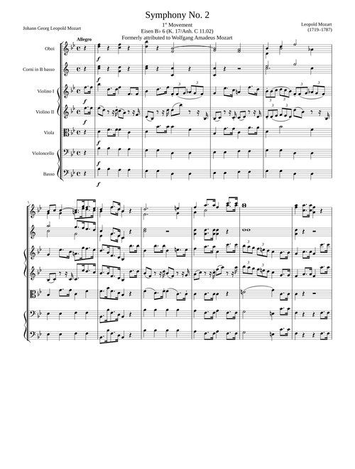Symphony No. 2 K. 17, 1st Movement