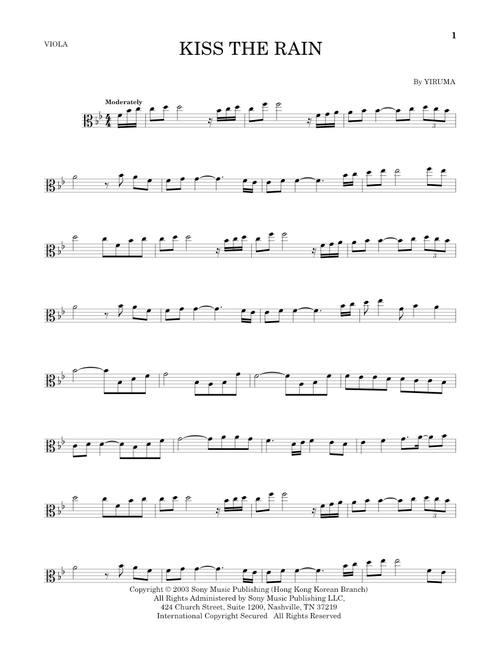 Kiss The Rain - Yiruma (Viola Solo)