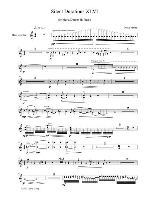 Silent Durations XLVI (a Zen experience) - Drake Mabry (Recorder Solo)
