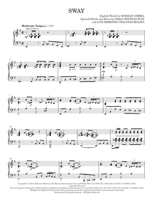 Sway - Dean Martin (Piano Solo)