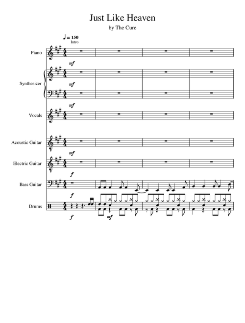 Just Like Heaven - The Cure (Full Transcription)