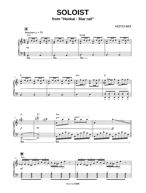 Soloist [from Honkai: Star Rail] - HOYO-MiX (Piano)