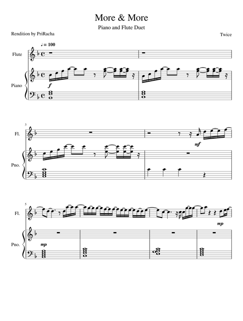 More & More (Piano + Flute Mini Rendition)