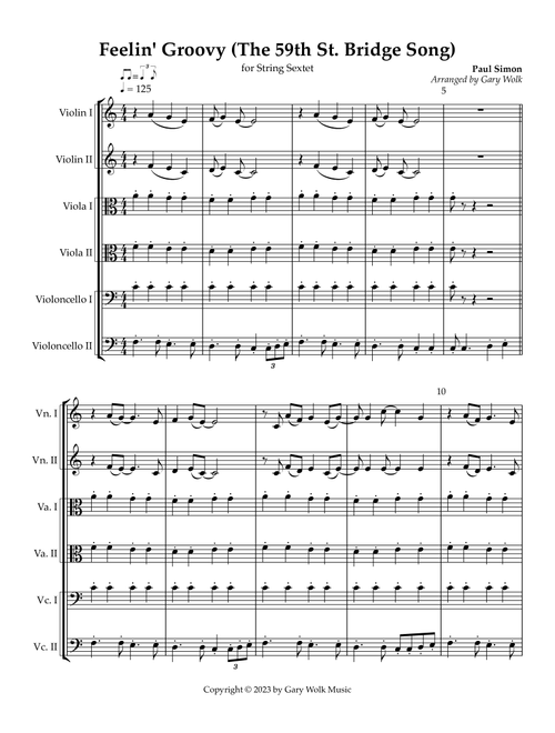 The 59th Street Bridge Song (feelin' Groovy) (Arr. Gary Wolk) - Simon & Garfunkel (String Ensemble)