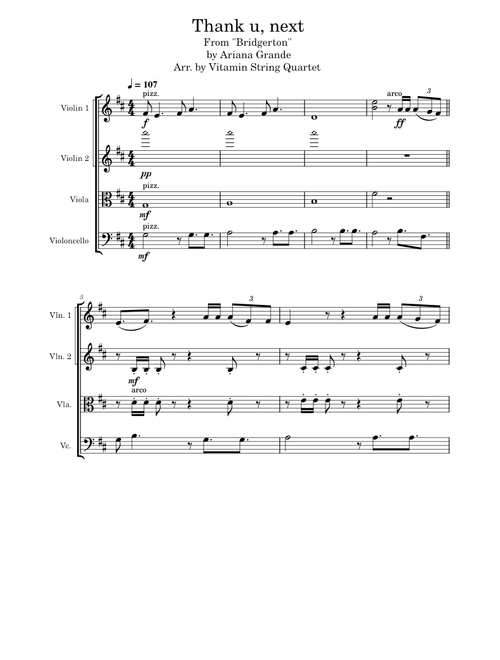 Thank u, next – Ariana Grande Thank u, next (Bridgerton Soundtrack)