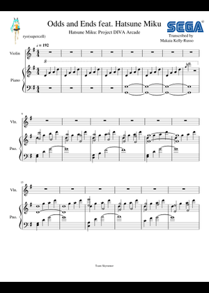 ODDS&ENDS - ryo (supercell) Sheet Music with Chords for Piano (Solo ...