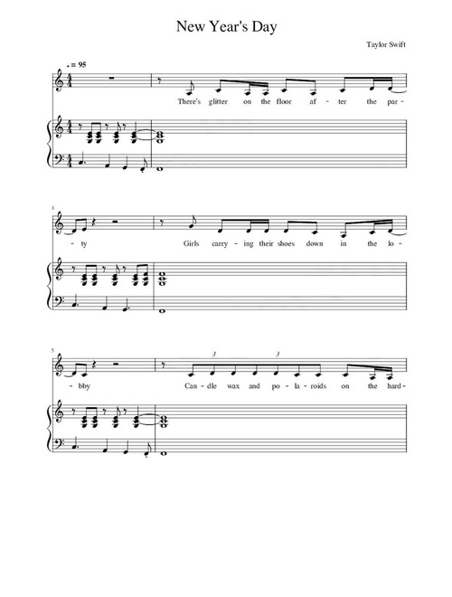 New Year's Day (Arr. Taylor Swift) (Piano Vocal)