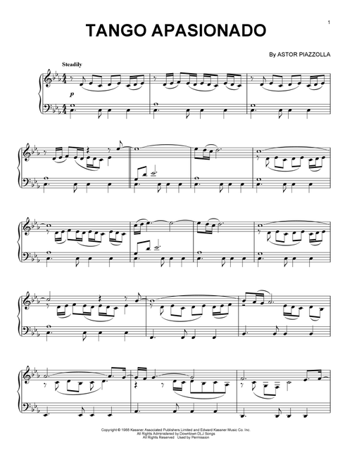 Tango Apasionado - Astor Piazzolla (Piano Solo)