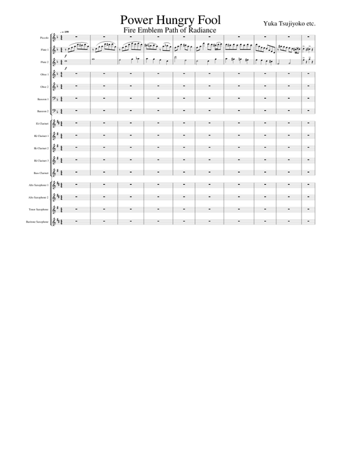 Power Hungry Fool for Woodwinds (Fire Emblem Path of Radiance)