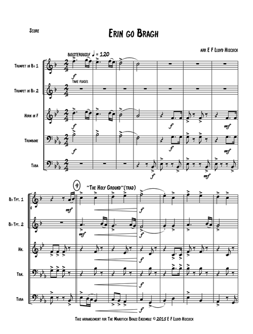 Irish Medley (Arr. E. F. Lloyd Hiscock) (Brass Ensemble)