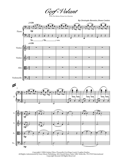 Cerf-Volant (Arr. Chloé Sposito) - Christophe Barratier, Bruno Coulais (String Ensemble)