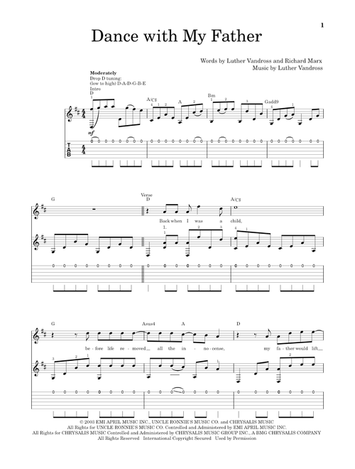 Dance With My Father - Luther Vandross (Solo Guitar)