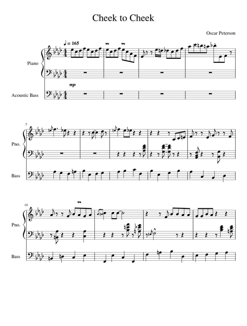 Cheek to cheek – Oscar Peterson
