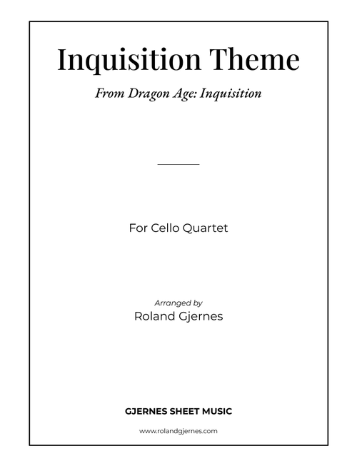 Dragon Age: Inquisition (Arr. Roland Gjernes) - Trevor Morris (String Quartet)