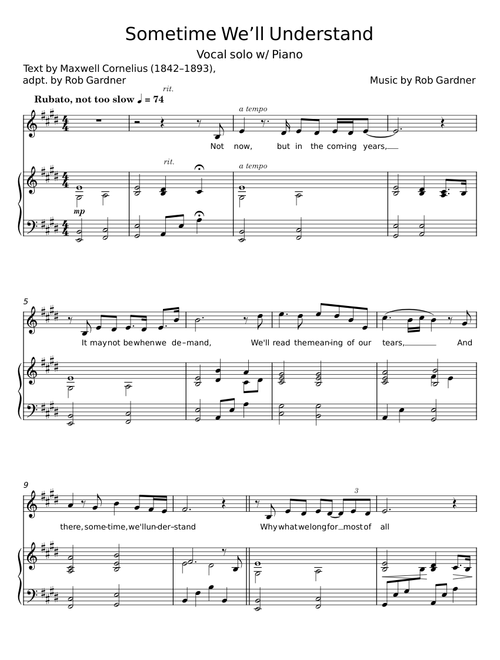 Sometime We’ll Understand - Rob Gardner
