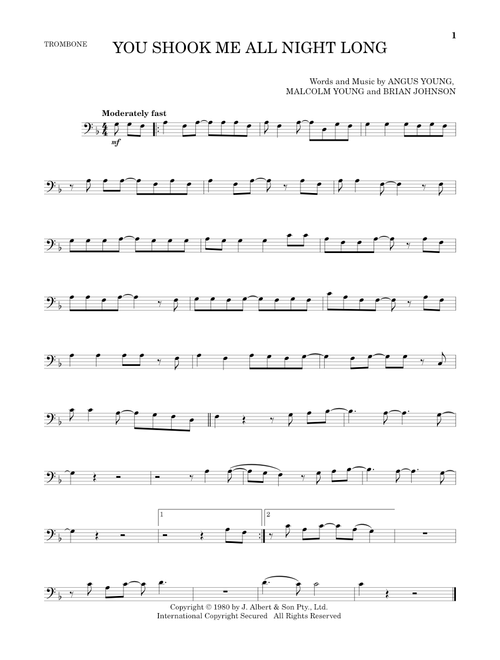 You Shook Me All Night Long - AC/DC (Trombone Solo)
